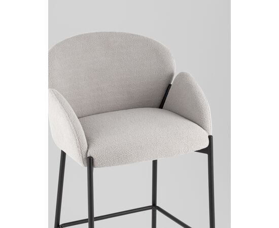 Стул барный Melia светло-серый, изображение 8 | Интернет магазин мебели и декора LifeDekor