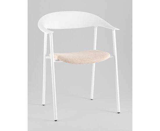 Стул Eila с подушкой пластик белый, изображение 2 | Интернет магазин мебели и декора LifeDekor