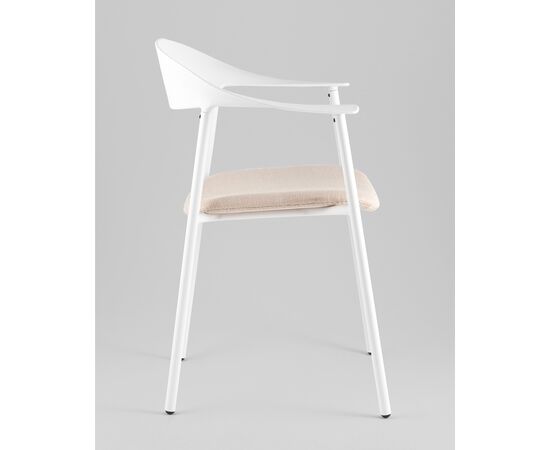 Стул Eila с подушкой пластик белый, изображение 6 | Интернет магазин мебели и декора LifeDekor