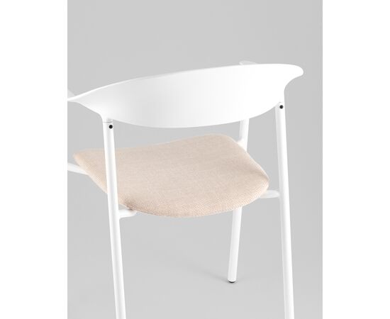 Стул Eila с подушкой пластик белый, изображение 9 | Интернет магазин мебели и декора LifeDekor