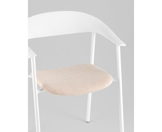 Стул Eila с подушкой пластик белый, изображение 10 | Интернет магазин мебели и декора LifeDekor