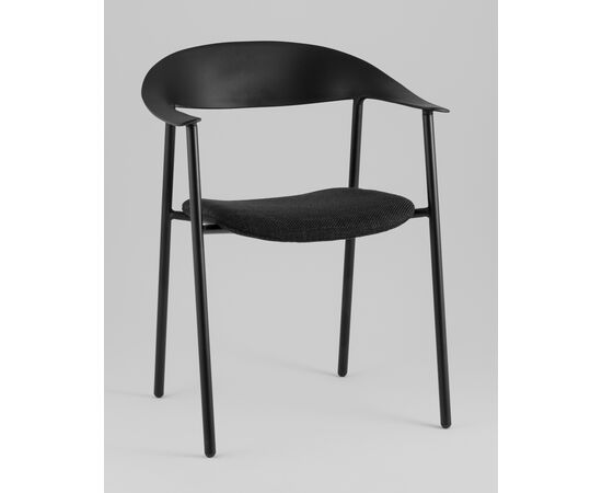 Стул Eila с подушкой пластик черный, изображение 2 | Интернет магазин мебели и декора LifeDekor