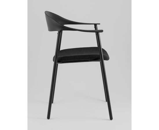 Стул Eila с подушкой пластик черный, изображение 4 | Интернет магазин мебели и декора LifeDekor