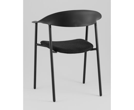 Стул Eila с подушкой пластик черный, изображение 6 | Интернет магазин мебели и декора LifeDekor