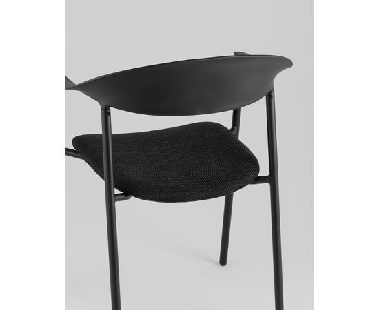 Стул Eila с подушкой пластик черный, изображение 7 | Интернет магазин мебели и декора LifeDekor