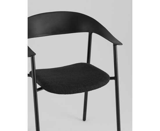 Стул Eila с подушкой пластик черный, изображение 8 | Интернет магазин мебели и декора LifeDekor