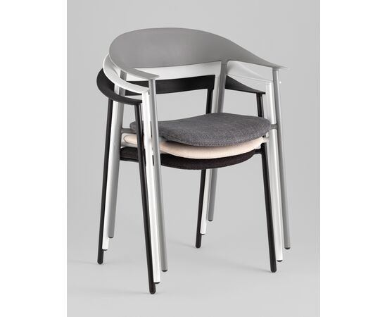 Стул Eila с подушкой пластик черный, изображение 9 | Интернет магазин мебели и декора LifeDekor