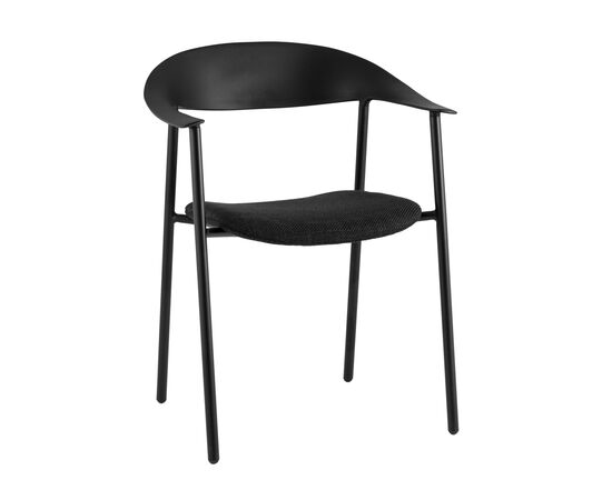 Стул Eila с подушкой пластик черный | Интернет магазин мебели и декора LifeDekor