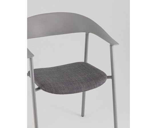 Стул Eila с подушкой пластик серый, изображение 10 | Интернет магазин мебели и декора LifeDekor