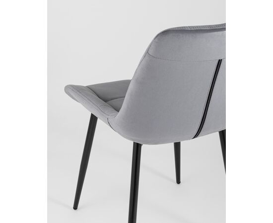 Стул Флекс велюр серый 4 шт., изображение 9 | Интернет магазин мебели и декора LifeDekor