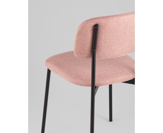 Стул Майло рогожка розовый, изображение 7 | Интернет магазин мебели и декора LifeDekor