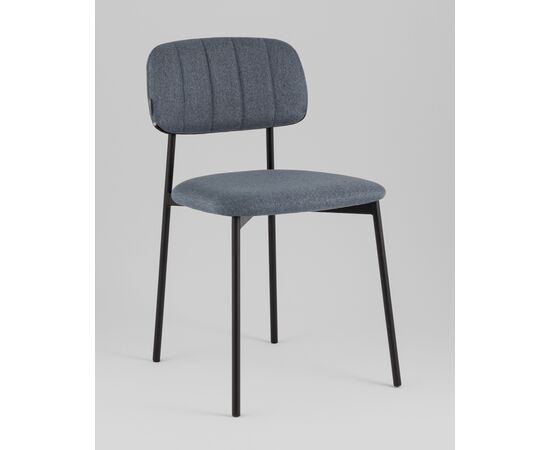 Стул Майло рогожка серо-синий, изображение 2 | Интернет магазин мебели и декора LifeDekor