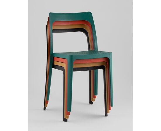 Стул обеденный Marty пластиковый красный, изображение 9 | Интернет магазин мебели и декора LifeDekor