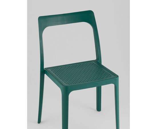 Стул обеденный Marty пластиковый темно-бирюзовый, изображение 8 | Интернет магазин мебели и декора LifeDekor