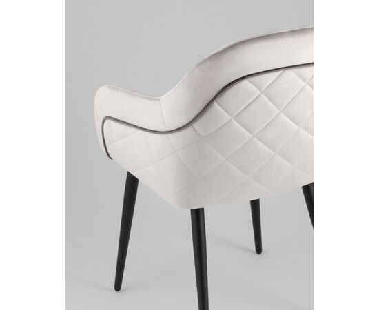 Стул Новел New велюр светло-серый, изображение 7 | Интернет магазин мебели и декора LifeDekor