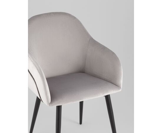 Стул Новел New велюр светло-серый, изображение 8 | Интернет магазин мебели и декора LifeDekor