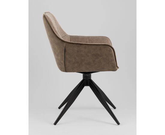 Стул обеденный Alba экокожа коричневый, изображение 4 | Интернет магазин мебели и декора LifeDekor