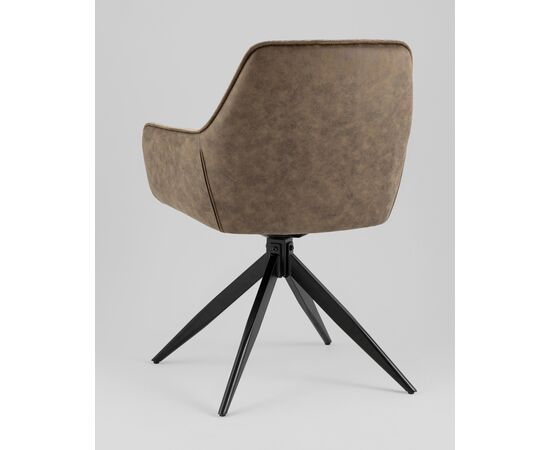 Стул обеденный Alba экокожа коричневый, изображение 6 | Интернет магазин мебели и декора LifeDekor