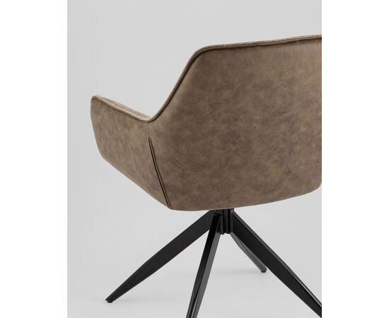 Стул обеденный Alba экокожа коричневый, изображение 7 | Интернет магазин мебели и декора LifeDekor