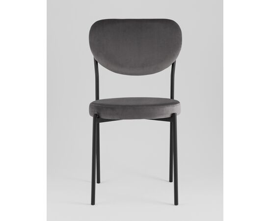 Стул обеденный Барбара велюр серый, изображение 3 | Интернет магазин мебели и декора LifeDekor
