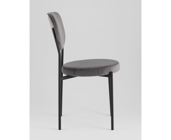 Стул обеденный Барбара велюр серый, изображение 4 | Интернет магазин мебели и декора LifeDekor