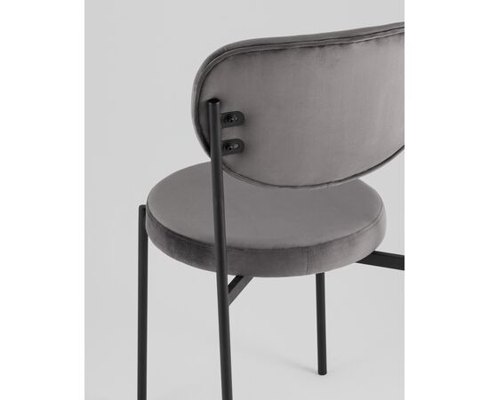 Стул обеденный Барбара велюр серый, изображение 7 | Интернет магазин мебели и декора LifeDekor