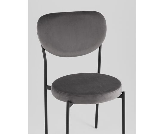 Стул обеденный Барбара велюр серый, изображение 8 | Интернет магазин мебели и декора LifeDekor