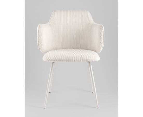 Стул обеденный Eira вельвет белый, изображение 3 | Интернет магазин мебели и декора LifeDekor