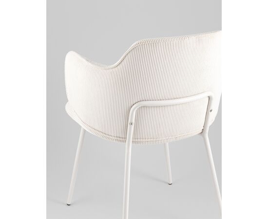 Стул обеденный Eira вельвет белый, изображение 7 | Интернет магазин мебели и декора LifeDekor