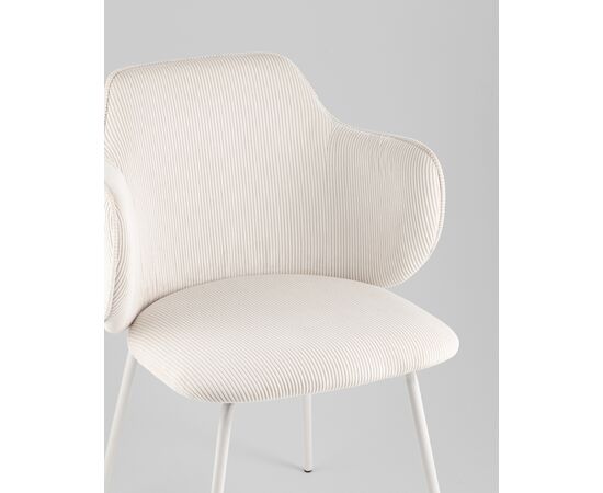 Стул обеденный Eira вельвет белый, изображение 8 | Интернет магазин мебели и декора LifeDekor