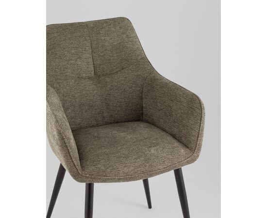 Стул обеденный Lynet рогожка серо-зеленый, изображение 8 | Интернет магазин мебели и декора LifeDekor