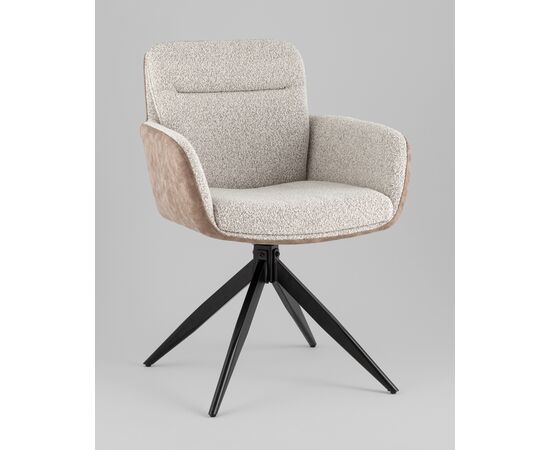 Стул обеденный Waldo светло-серый c бежевой экокожей, изображение 2 | Интернет магазин мебели и декора LifeDekor