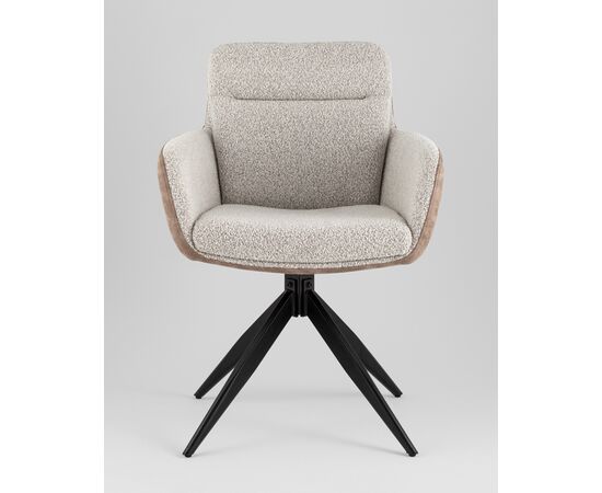 Стул обеденный Waldo светло-серый c бежевой экокожей, изображение 3 | Интернет магазин мебели и декора LifeDekor