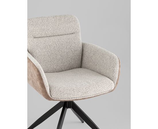 Стул обеденный Waldo светло-серый c бежевой экокожей, изображение 8 | Интернет магазин мебели и декора LifeDekor