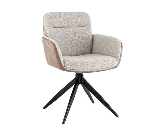 Стул обеденный Waldo светло-серый c бежевой экокожей | Интернет магазин мебели и декора LifeDekor