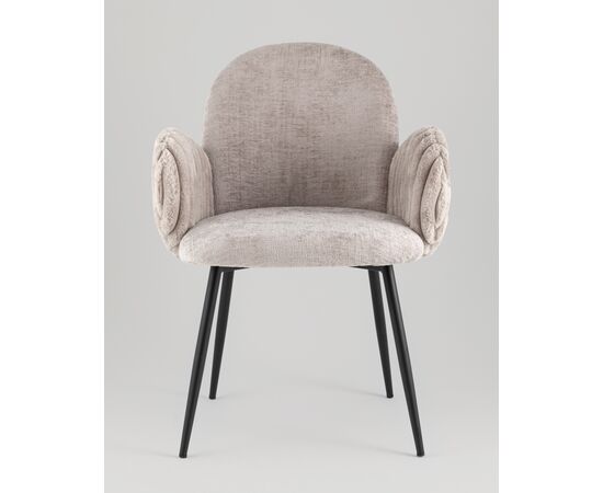 Стул обеденный Wave Stripes букле серый, изображение 3 | Интернет магазин мебели и декора LifeDekor