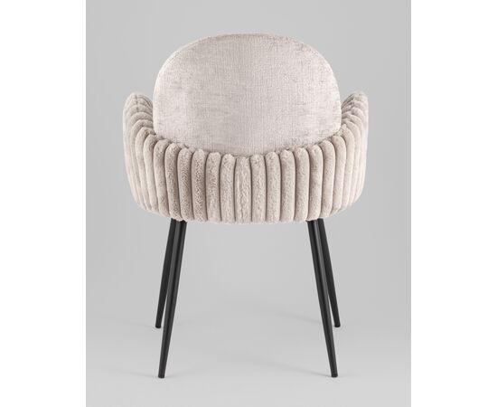 Стул обеденный Wave Stripes букле серый, изображение 5 | Интернет магазин мебели и декора LifeDekor