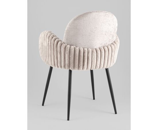 Стул обеденный Wave Stripes букле серый, изображение 6 | Интернет магазин мебели и декора LifeDekor