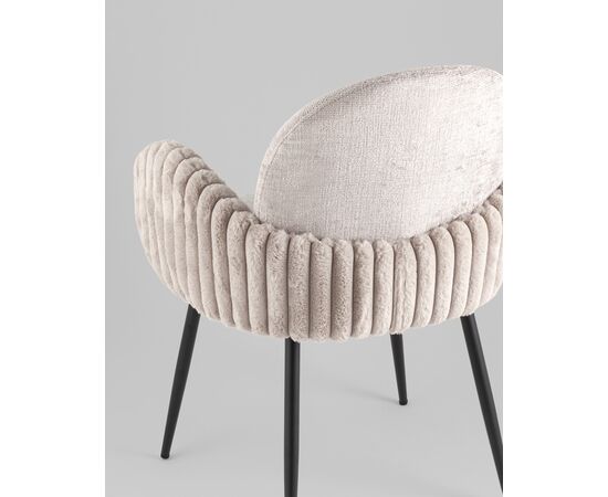 Стул обеденный Wave Stripes букле серый, изображение 7 | Интернет магазин мебели и декора LifeDekor