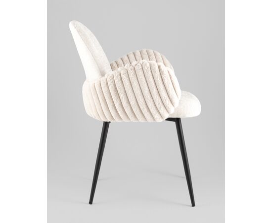 Стул обеденный Wave Stripes букле светло-серый, изображение 6 | Интернет магазин мебели и декора LifeDekor