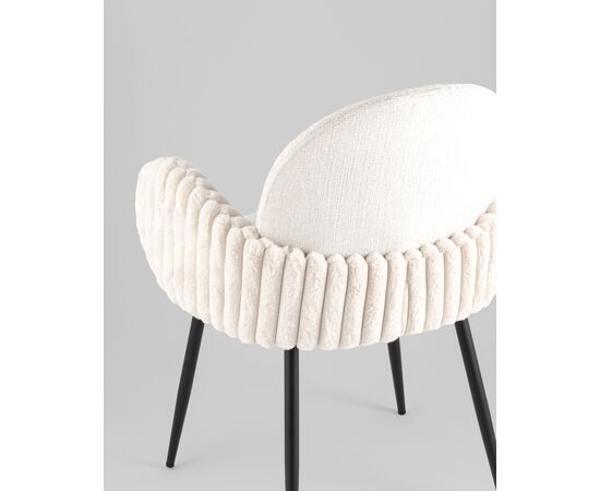 Стул обеденный Wave Stripes букле светло-серый, изображение 9 | Интернет магазин мебели и декора LifeDekor