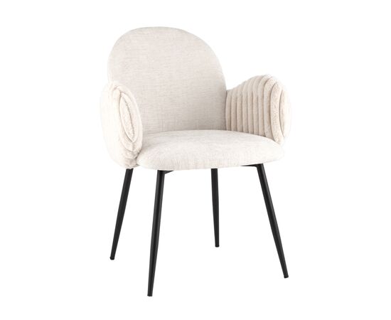 Стул обеденный Wave Stripes букле светло-серый | Интернет магазин мебели и декора LifeDekor