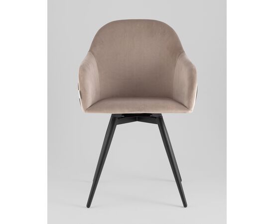 Стул вращающийся Новел New велюр серо-коричневый, изображение 3 | Интернет магазин мебели и декора LifeDekor