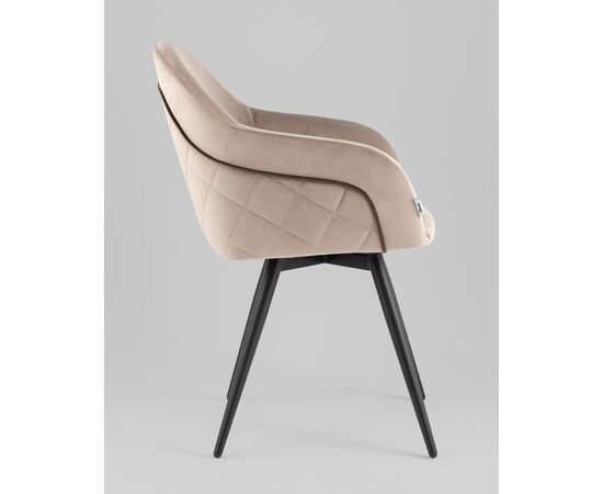 Стул вращающийся Новел New велюр серо-коричневый, изображение 4 | Интернет магазин мебели и декора LifeDekor