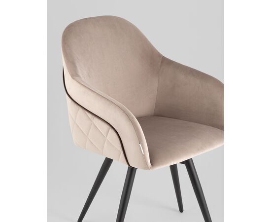 Стул вращающийся Новел New велюр серо-коричневый, изображение 8 | Интернет магазин мебели и декора LifeDekor