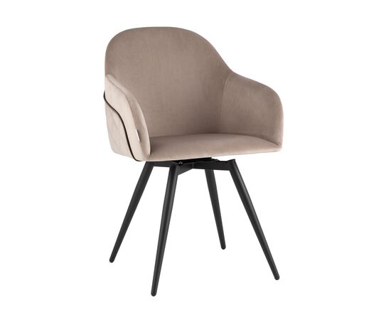 Стул вращающийся Новел New велюр серо-коричневый | Интернет магазин мебели и декора LifeDekor