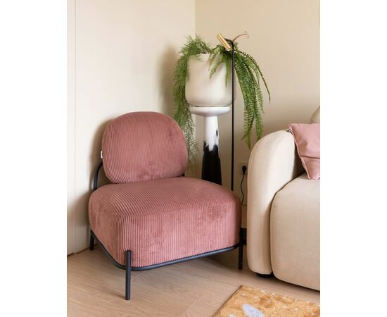 Кресло Стоун велюр рельефный коралловый, изображение 3 | Интернет магазин мебели и декора LifeDekor