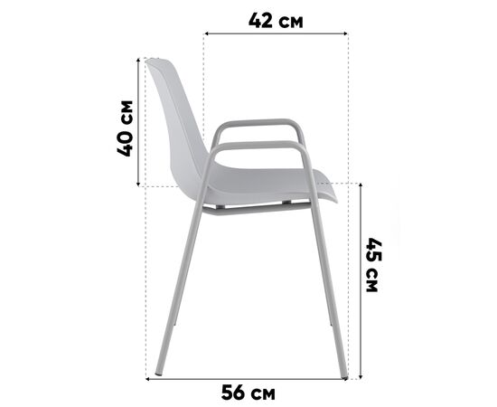 Стул Kaira пластик серо-зеленый, изображение 10 | Интернет магазин мебели и декора LifeDekor