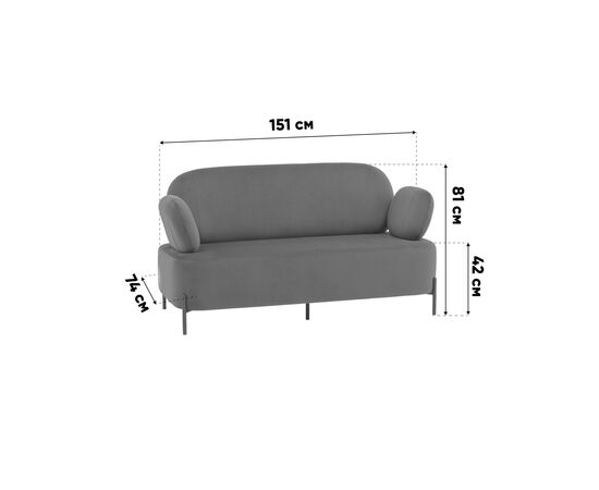 Диван Кэнди ткань букле светло-серый, изображение 10 | Интернет магазин мебели и декора LifeDekor