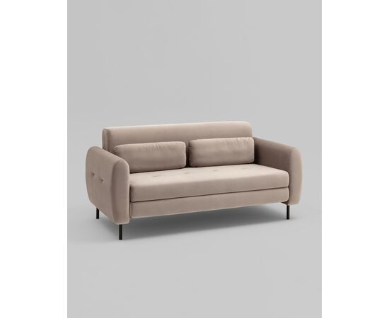 Диван-кровать прямой Барнаби велюр серый, изображение 2 | Интернет магазин мебели и декора LifeDekor